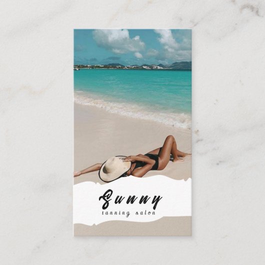 Tanning Salon Business Card Visitenkarte (Vorderseite)