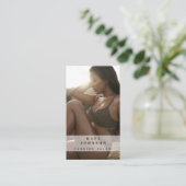 Tanning Salon Spray Tan Beauty Foto QR Code Visitenkarte (Stehend Vorderseite)