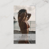 Tanning Salon Spray Tan Beauty Foto QR-Logo Visitenkarte (Vorderseite)