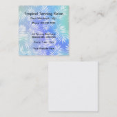 Tanning Salon Tropical Theme Business Cards Quadratische Visitenkarte (Vorne/Hinten)