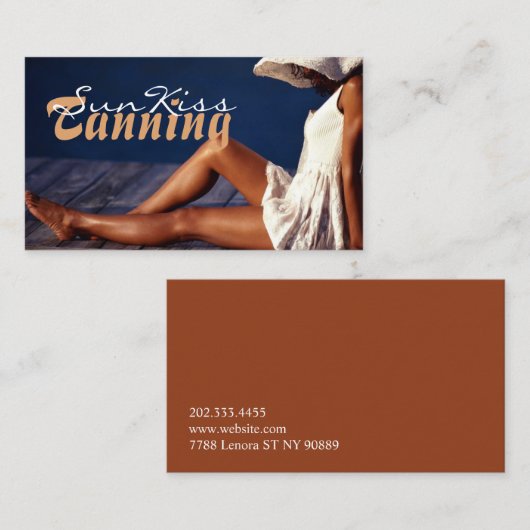 Tanning Salon Visitenkarte (Vorne/Hinten)