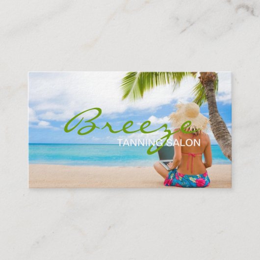 Tanning Salon Wellness-Center Business Card Visitenkarte (Vorderseite)