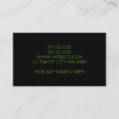 Tanning Salon Wellness-Center Business Card Visitenkarte (Rückseite)