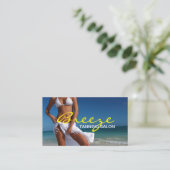 Tanning Salon Wellness-Center Business Card Visitenkarte (Stehend Vorderseite)