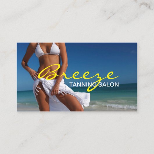 Tanning Salon Wellness-Center Business Card Visitenkarte (Vorderseite)