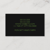 Tanning Salon Wellness-Center Business Card Visitenkarte (Rückseite)