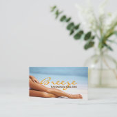 Tanning Salon Wellness-Center Business Card Visitenkarte (Stehend Vorderseite)