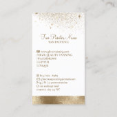 Tanning Spray Sparkle Gold Visitenkarte (Rückseite)