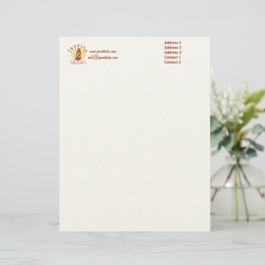 Tanning Studio - Letterhead Briefkopf (Stehend Vorderseite)