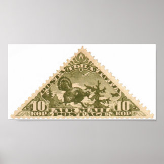 Tannu Tuva 10 Türkisches Olivendreieck Briefmarke Poster