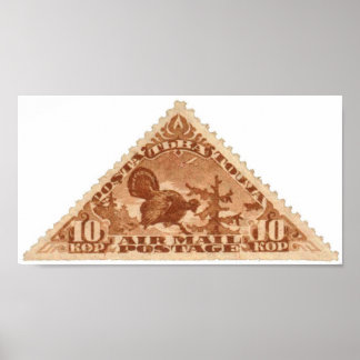 Tannu Tuva 10 Türkisches Rotdreieck Briefmarke Por Poster