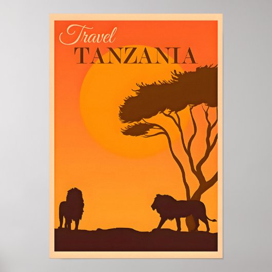 Tansania-Afrika-Reiseplakat Poster (Vorne)