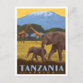 Tansania Afrika Vintage Reise Postkarte (Vorderseite)