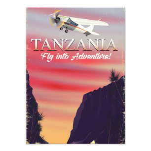 Tansania Afrikanisches Flugposter Fotodruck