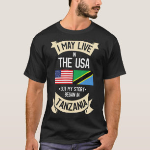 Tansania American Flag USA Tansania Roots T-Shirt