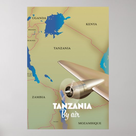 Tansania auf dem Luftweg Poster (Vorne)
