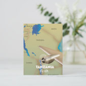 Tansania auf dem Luftweg Postkarte (Stehend Vorderseite)