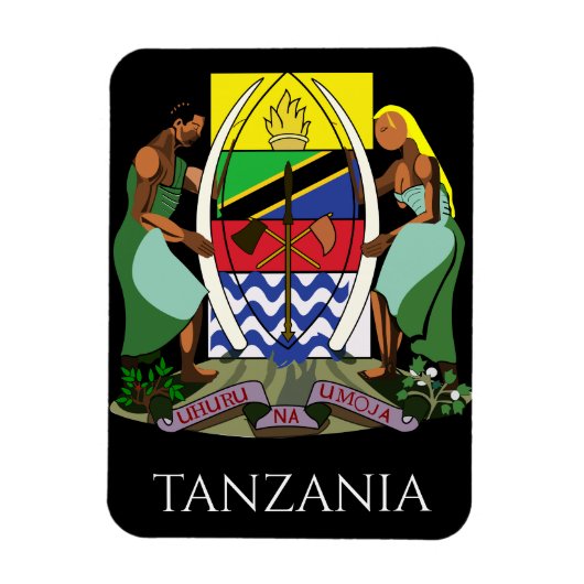 Tansania-Emblem Magnet (Vertikal)