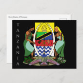 Tansania-Emblem Postkarte (Vorne/Hinten)