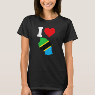 Tansania-Fahne I Liebe Tansania 1 T-Shirt