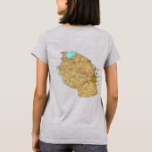Tansania Flag and Map T - Shirt (Rückseite)
