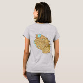 Tansania Flag and Map T - Shirt (Schwarz voll)