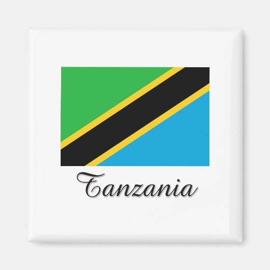 Tansania Flag Design Magnet (Vorne)
