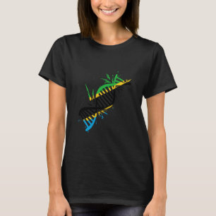 Tansania Flag DNA Molecule Tansania Prix Tansani T-Shirt