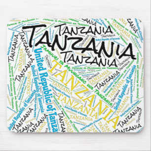 Tansania Flag Farben Patriotisch Mousepad