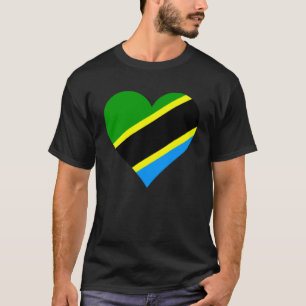 Tansania Flag Herzstück Tansania Liebe Tansania T-Shirt