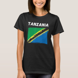 Tansania Flag Holiday Vintag Grunge Tansania Flora T-Shirt