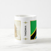 Tansania Flag + Karte Tasse (Mittel)