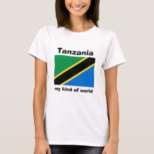 Tansania Flag + Karte + Text-T - Shirt