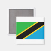 Tansania Flag Magnet (Vorderseite/Rückseite)
