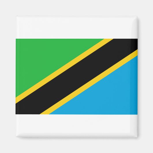 Tansania Flag Magnet (Vorne)