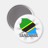 Tansania Flag Map 2.0 Magnet (Vorderseite/Rückseite)