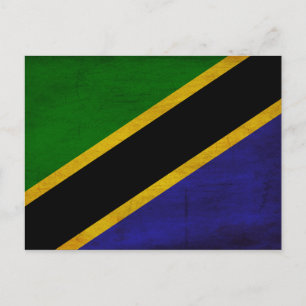 Tansania Flag Postkarte