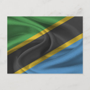 Tansania Flag Postkarte