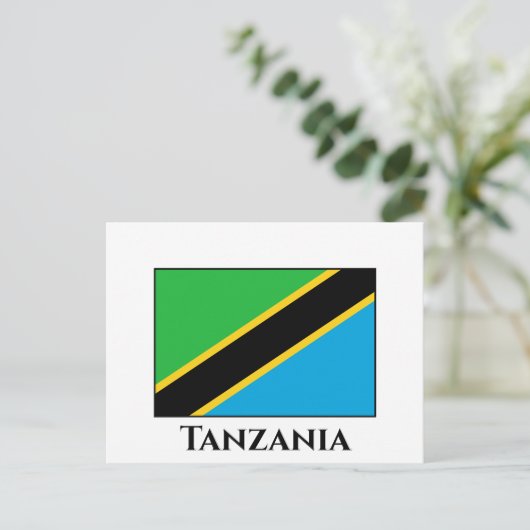 Tansania Flag Postkarte (Stehend Vorderseite)