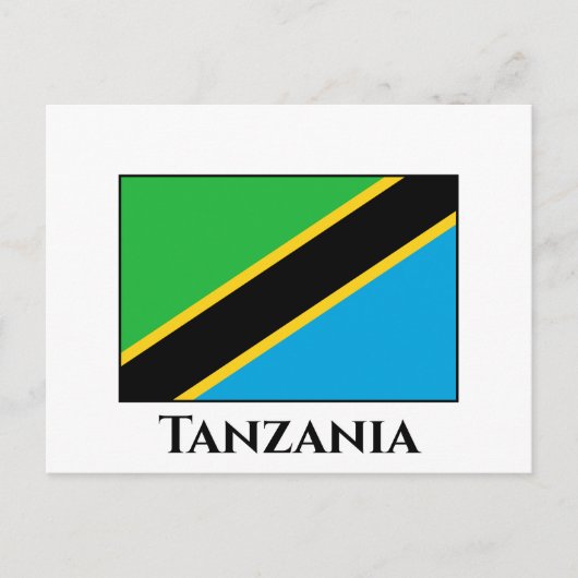 Tansania Flag Postkarte (Vorderseite)