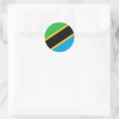 Tansania Flag Runder Aufkleber (Tasche)