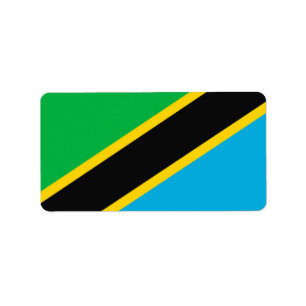 Tansania-Flagge Adressaufkleber