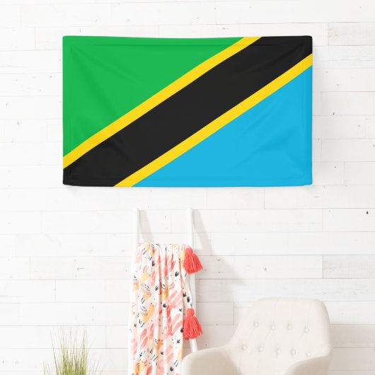 Tansania-Flagge Banner (Insitu)