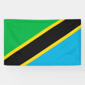 Tansania-Flagge Banner (Horizontal)