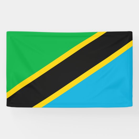Tansania-Flagge Banner (Horizontal)
