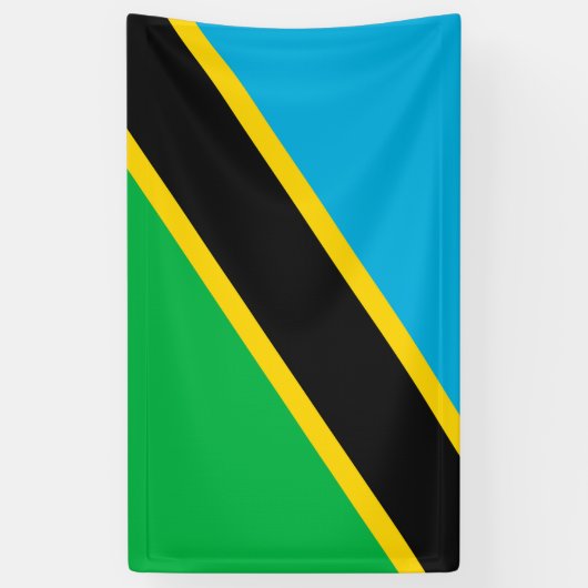 Tansania-Flagge Banner (Vertikal)