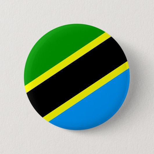 Tansania-Flagge Button (Vorderseite)