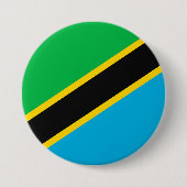 Tansania-Flagge Button (Vorderseite)
