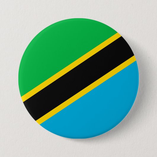 Tansania-Flagge Button (Vorderseite)