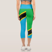 Tansania-Flagge Capri Leggings (Rückseite)